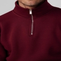 Dik Yaka Yarım Fermuarlı Sweatshirt