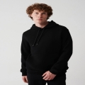 Siyah Kapüşonlu,Kanguru Cepli Sweatshirt